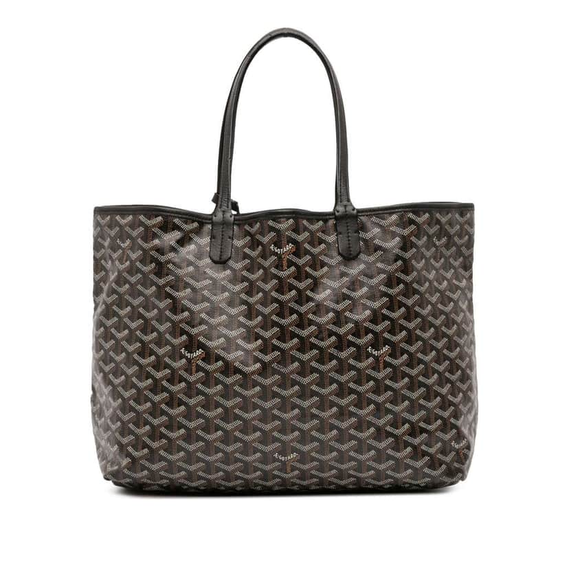 Goyard Goyardine Saint Louis PM Black Canvas Good condition - Front View