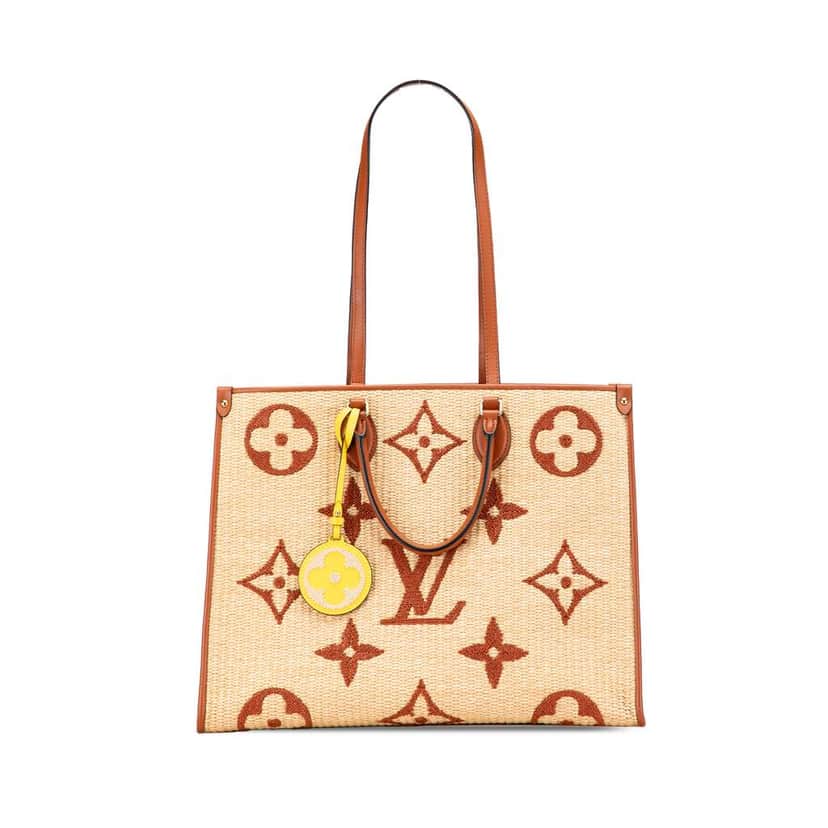 Louis Vuitton Monogram Giant Raffia OnTheGo GM Brown Good condition - Front View