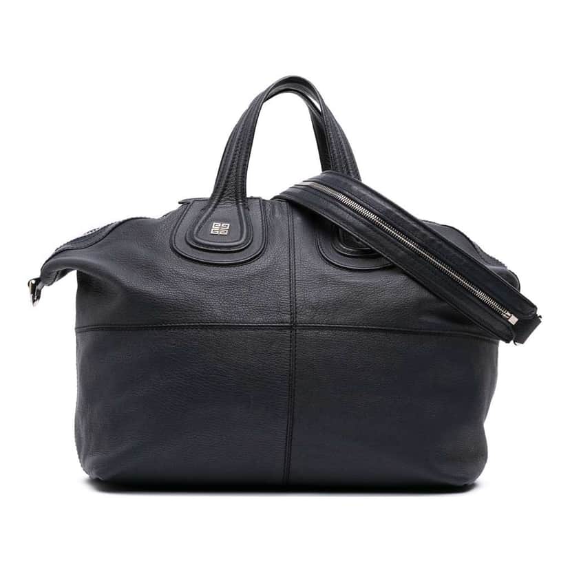 Givenchy Medium Sugar Goatskin Nightingale Satchel Blue Leather Good condition - Front View