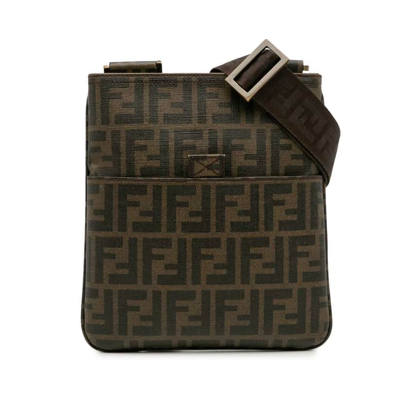 Fendi Zucca Spalmati Crossbody Brown Canvas Good condition - Front View