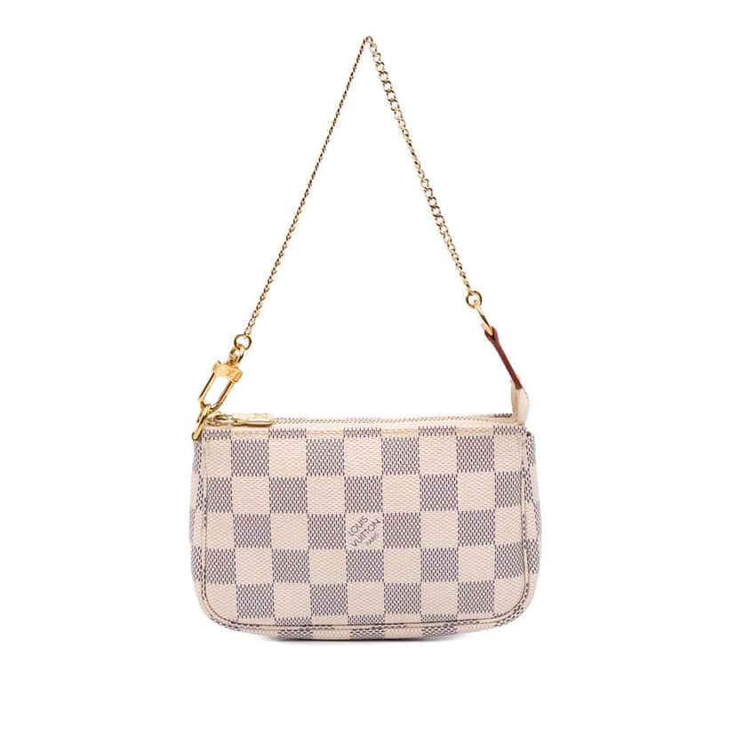Louis Vuitton Damier Azur Mini Pochette Accessoires White Good condition - Front View