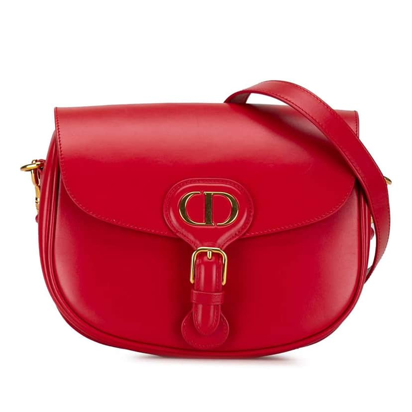 Dior Medium Bobby Crossbody Bag Red Leather Very good condition - Front View