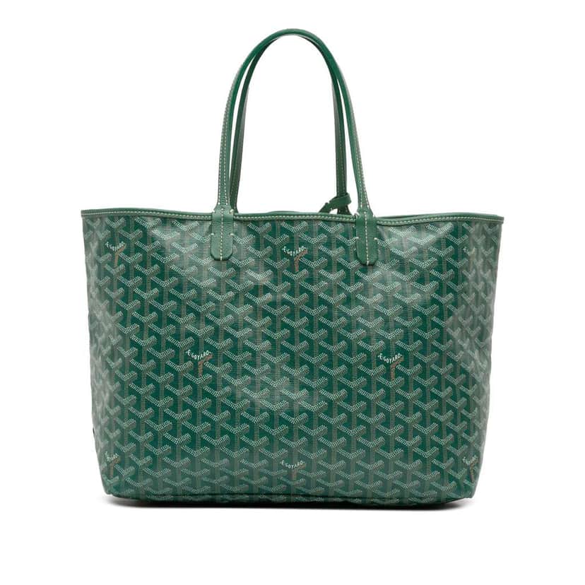 Goyard Goyardine Saint Louis PM Green Canvas Good condition - Front View