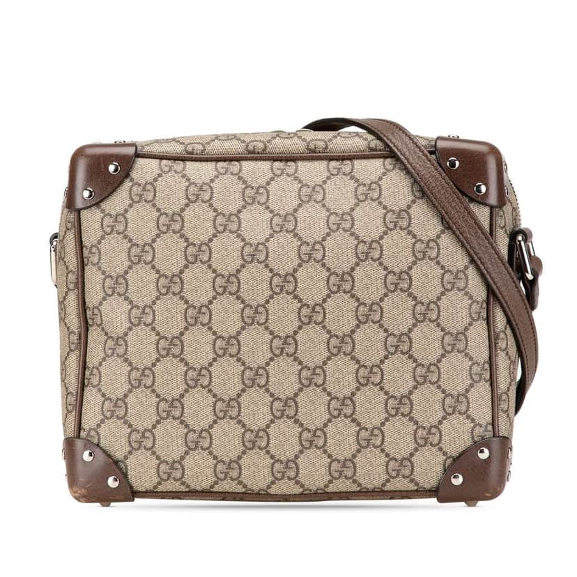 Gucci GG Supreme Soft Trunk Crossbody Brown Canvas Good condition - Front View