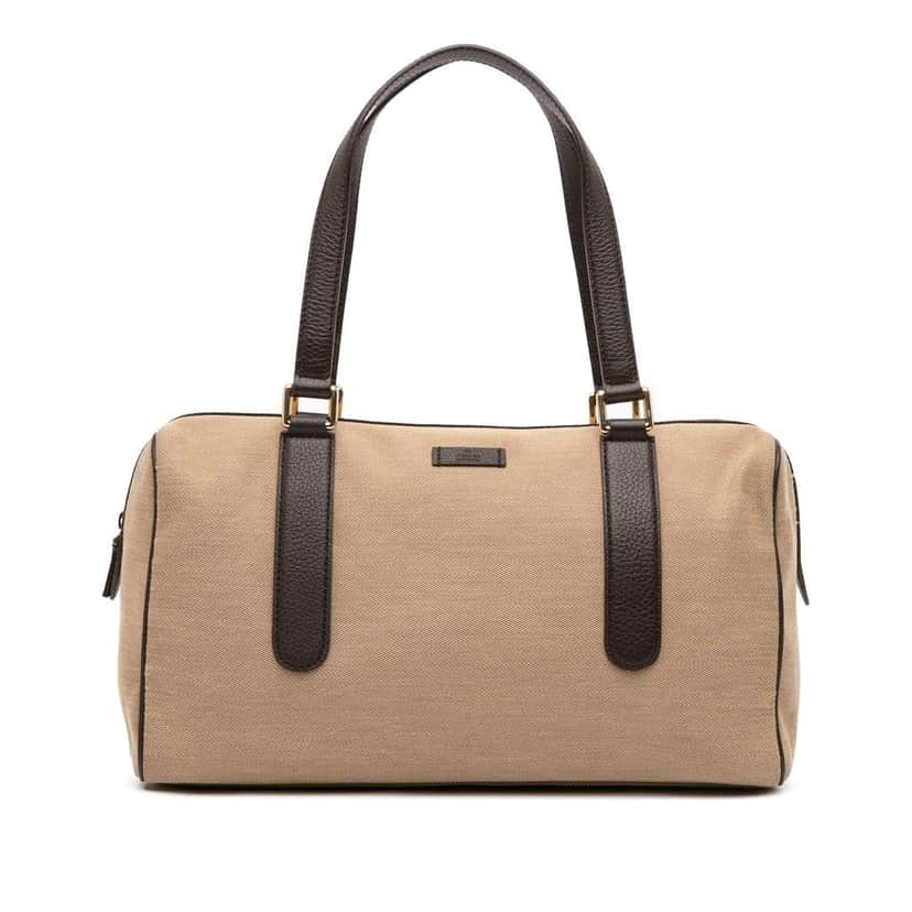 Gucci Canvas Boston Brown Canvas Good condition - Front View