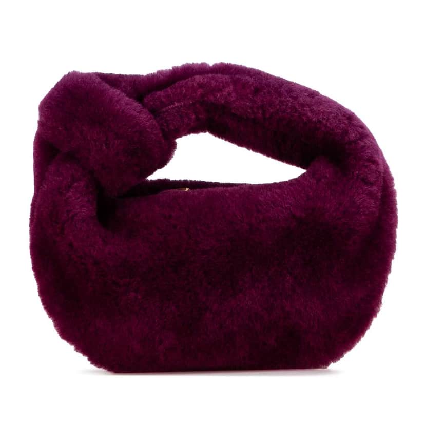 Bottega Veneta Mini Shearling Jodie Purple Very good condition - Front View