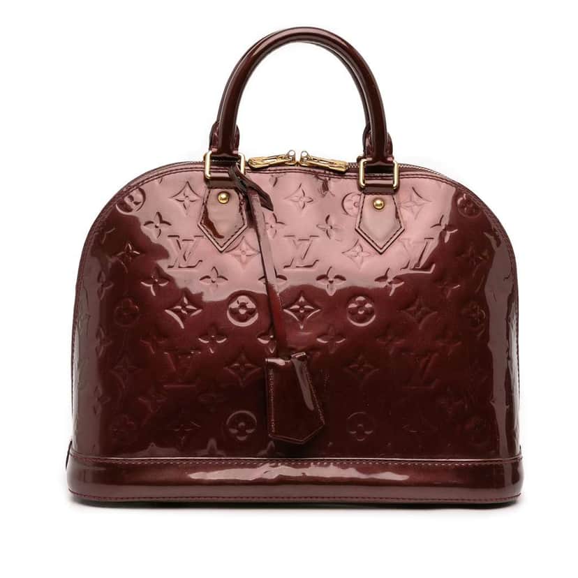 Louis Vuitton Monogram Vernis Alma PM Red Leather Good condition - Front View