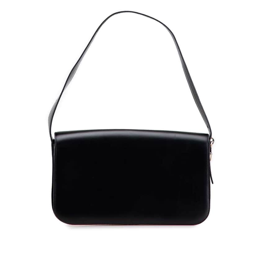 Cartier Leather Panthere Shoulder Bag Black Leather Good condition - Front View