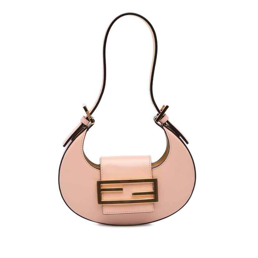 Fendi Mini Leather Cookie Hobo Pink Leather Good condition - Front View
