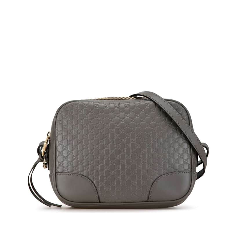 Gucci Mini Microguccissima Bree Crossbody Grey Leather Good condition - Front View
