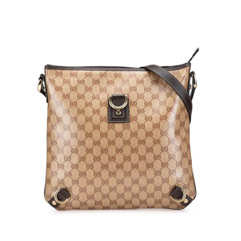 Gucci GG Crystal Abbey D Ring Crossbody Brown Canvas Good condition - Front View