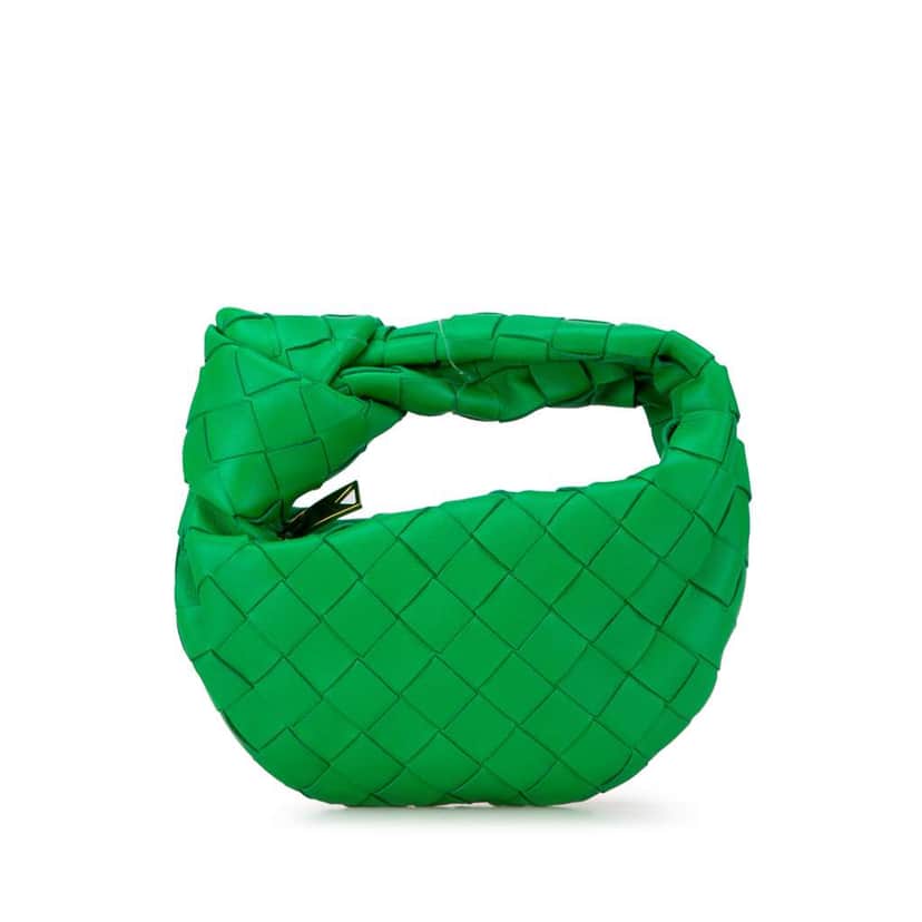 Bottega Veneta Candy Nappa Intrecciato Jodie Green Leather Very good condition - Front View