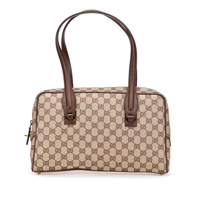 Gucci GG Canvas Shoulder Bag Brown Canvas Very good condition - Front View