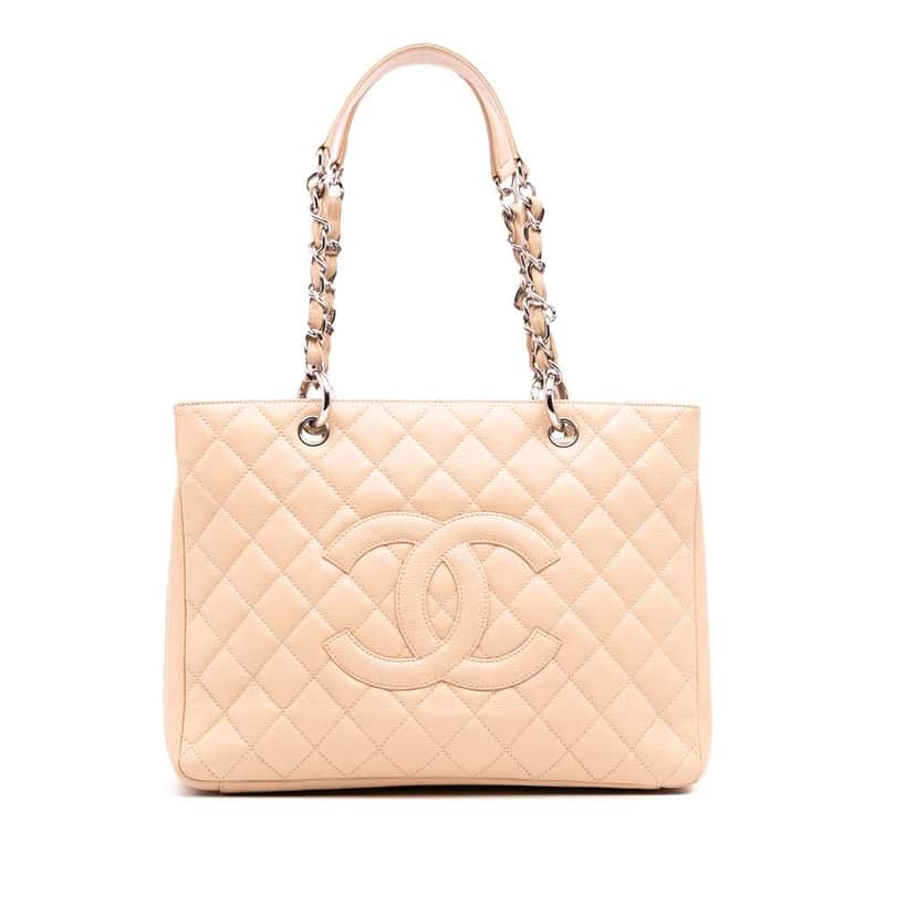 Chanel Caviar Grand Shopping Tote Brown Leather Good condition - Front View