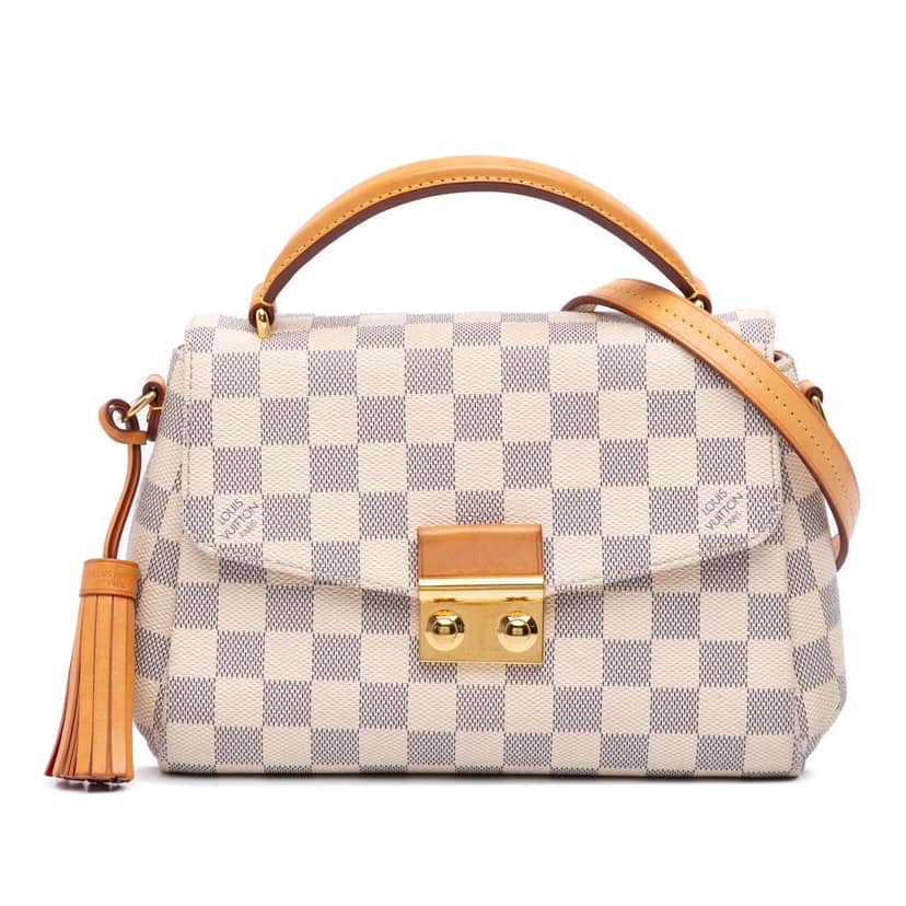 Louis Vuitton Damier Azur Croisette White Canvas Good condition - Front View