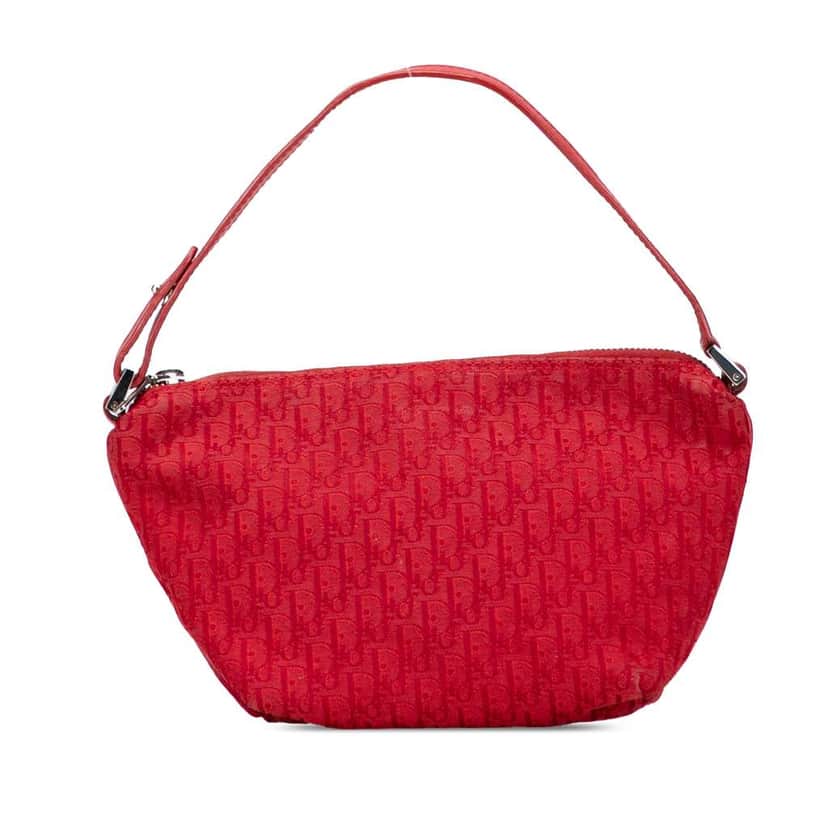 Dior Diorissimo Trotter Canvas Pochette Red Canvas Good condition - Front View
