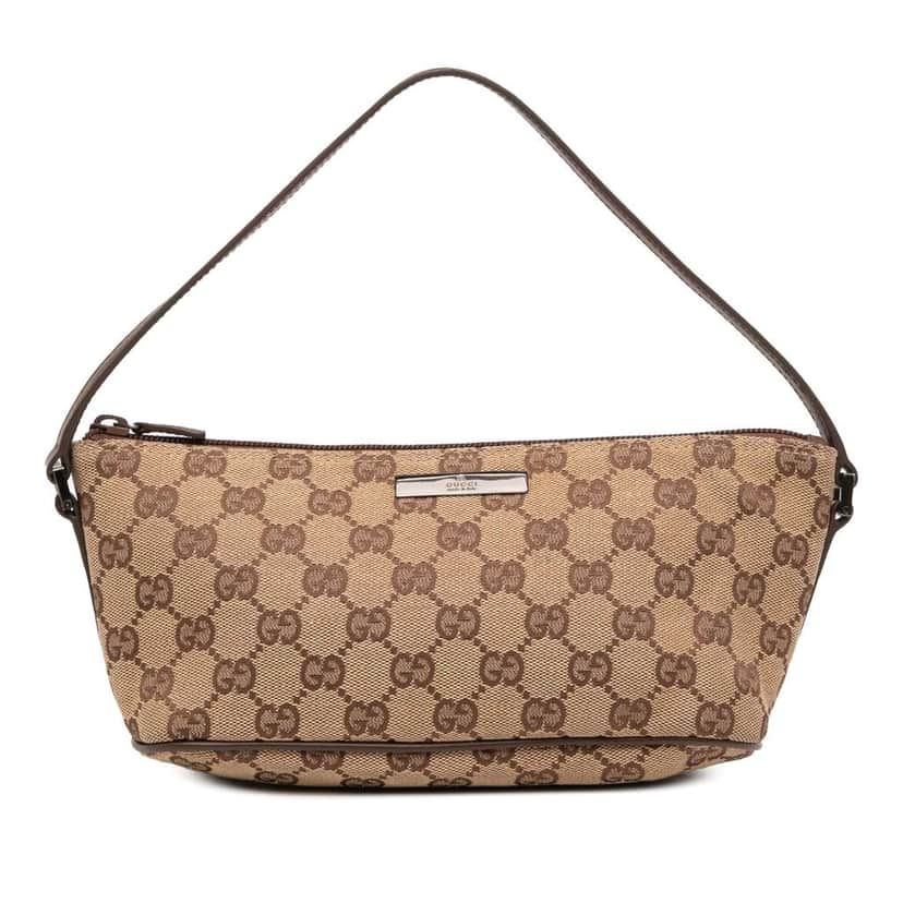 Gucci GG Canvas Boat Brown Canvas Good condition - Front View