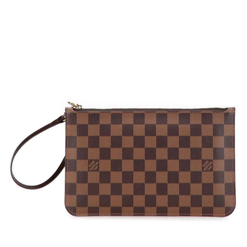 Louis Vuitton Damier Ebene Neverfull Pouch MM Brown Good condition - Front View