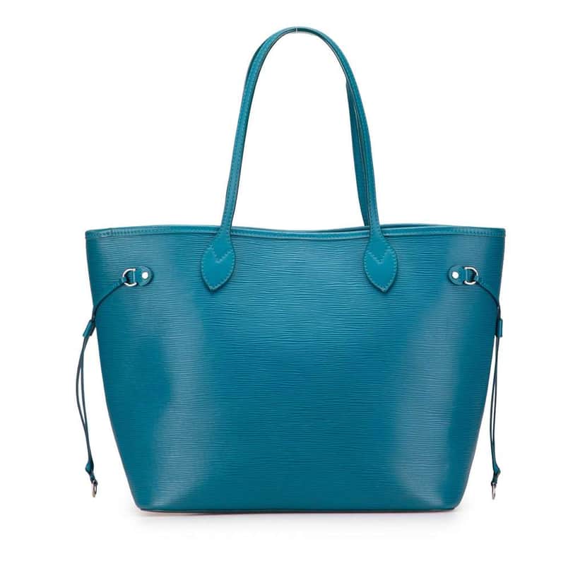 Louis Vuitton Epi Neverfull MM Blue Leather Good condition - Front View
