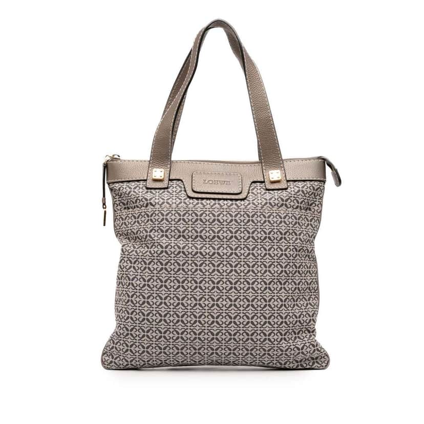 Loewe Anagram Canvas Tote Brown Canvas Very good condition - Front View