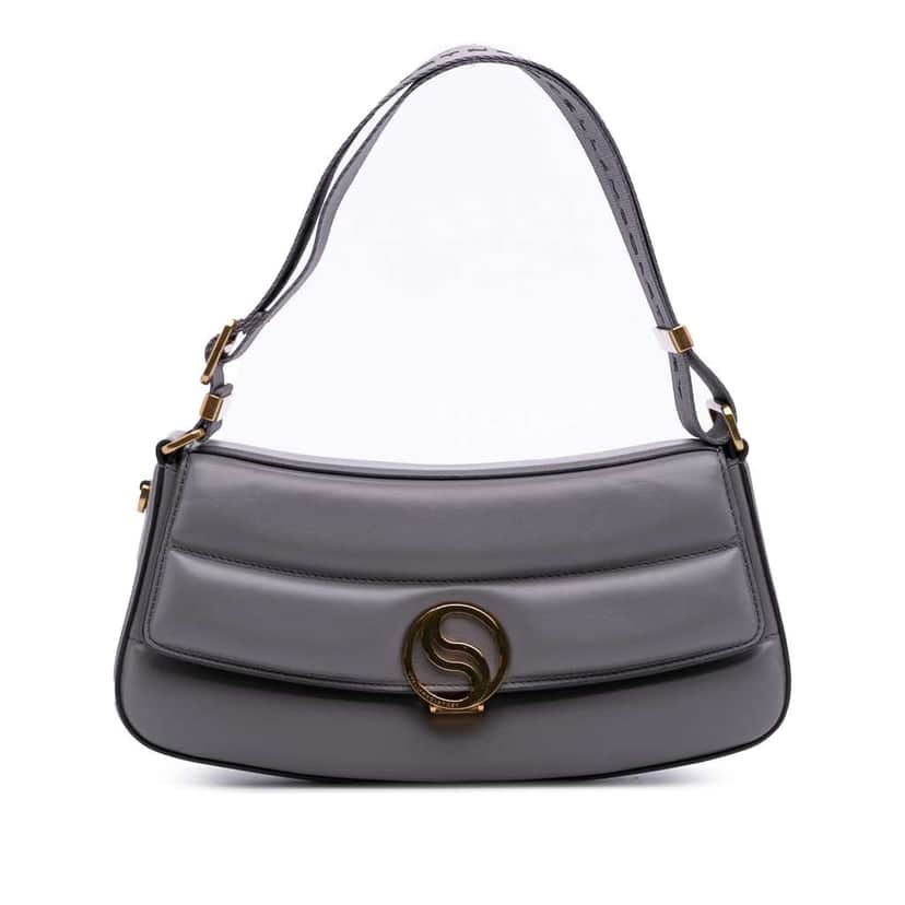 Stella McCartney Alter Mat S Wave Padded Shoulder Bag Grey Polyester Very good condition - Front View