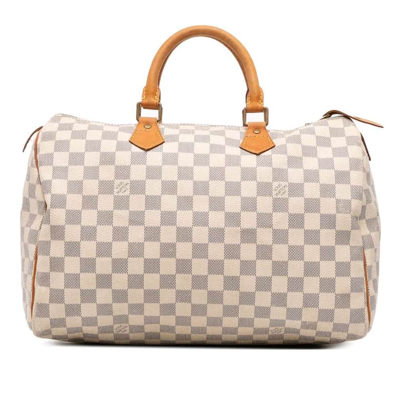 Louis Vuitton Damier Azur Speedy 35 White Good condition - Front View