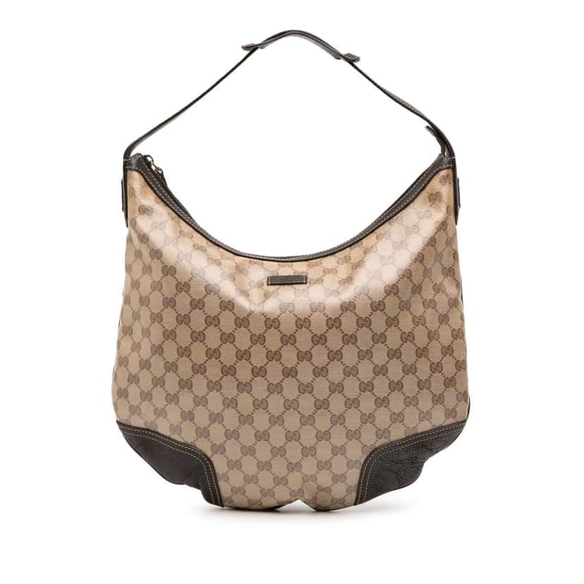 Gucci GG Crystal Princy Hobo Brown Canvas Good condition - Front View