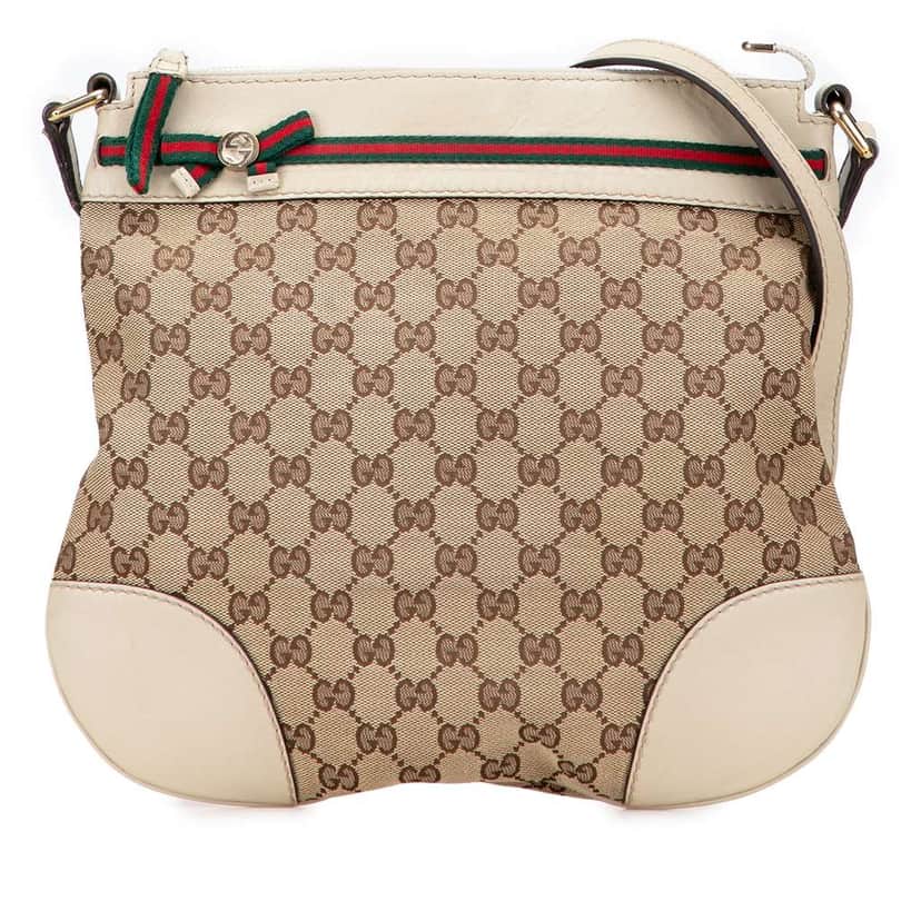 Gucci GG Canvas Web Mayfair Crossbody Brown Canvas Good condition - Front View