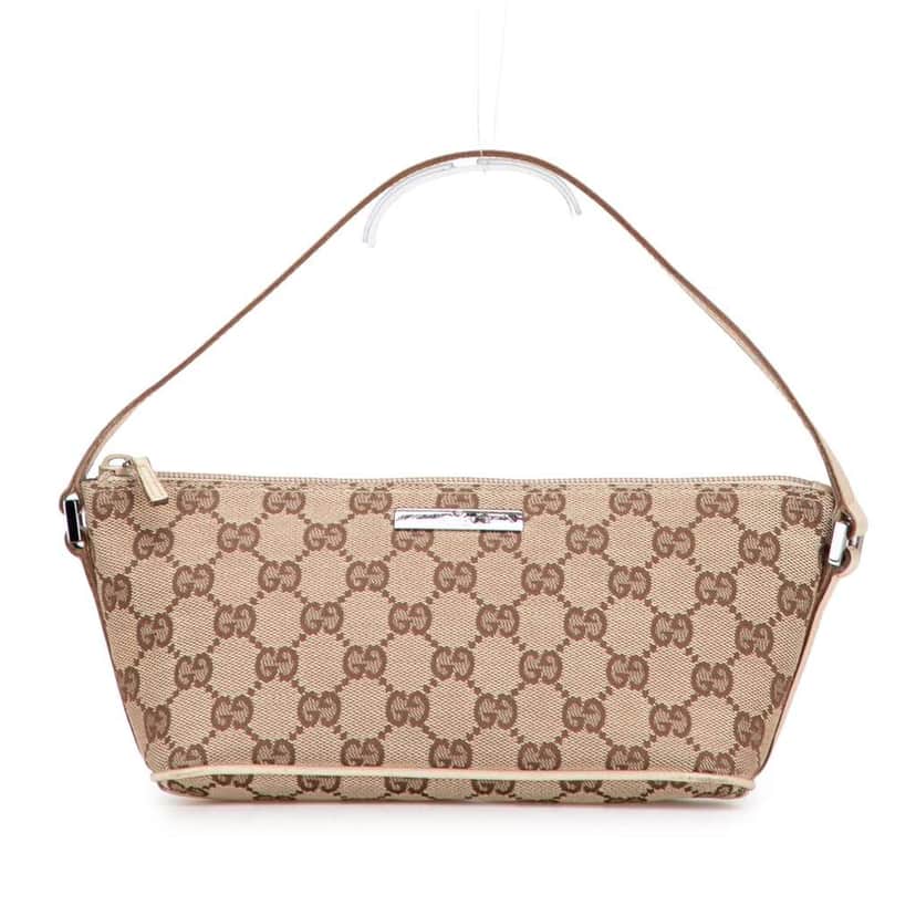 Gucci GG Canvas Boat Brown Canvas Good condition - Front View