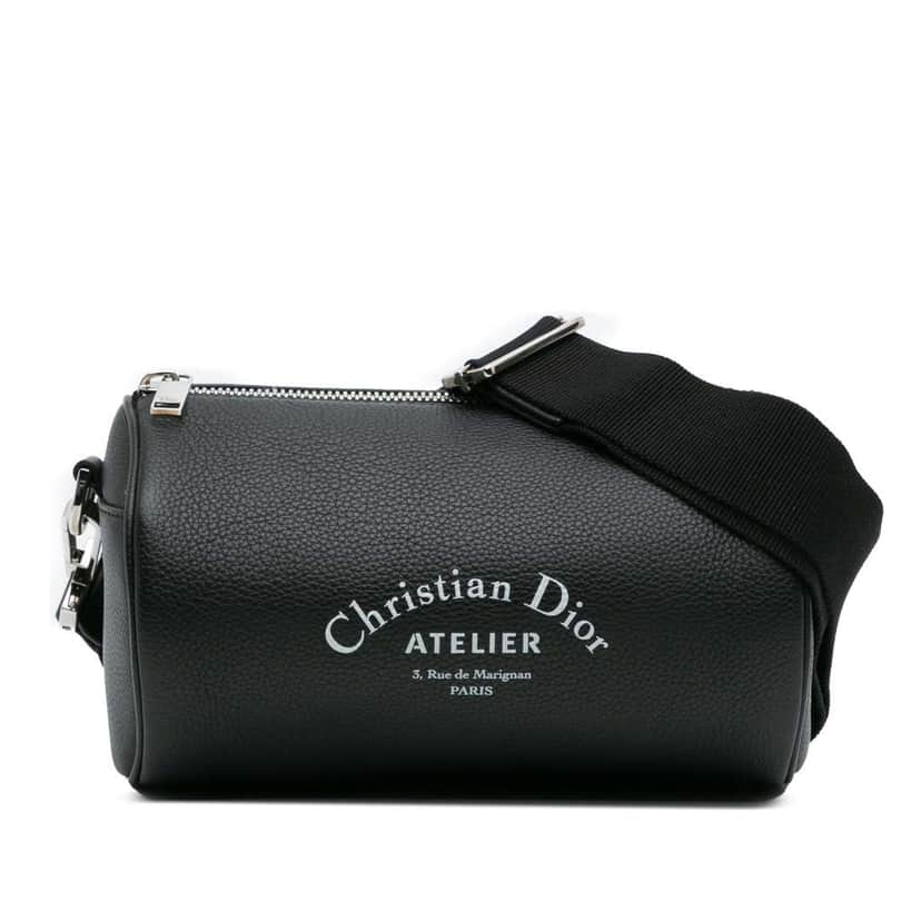 Dior Leather Atelier Roller Crossbody Black Leather Good condition - Front View