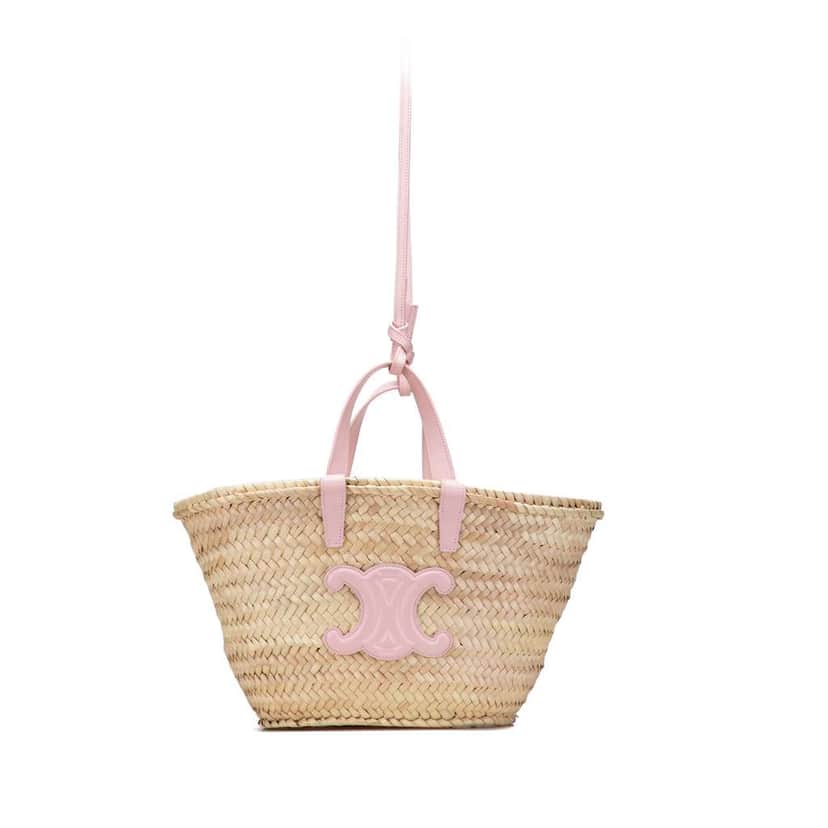 Celine Teen Raffia Cuir Triomphe Classic Panier Tote Brown Good condition - Front View