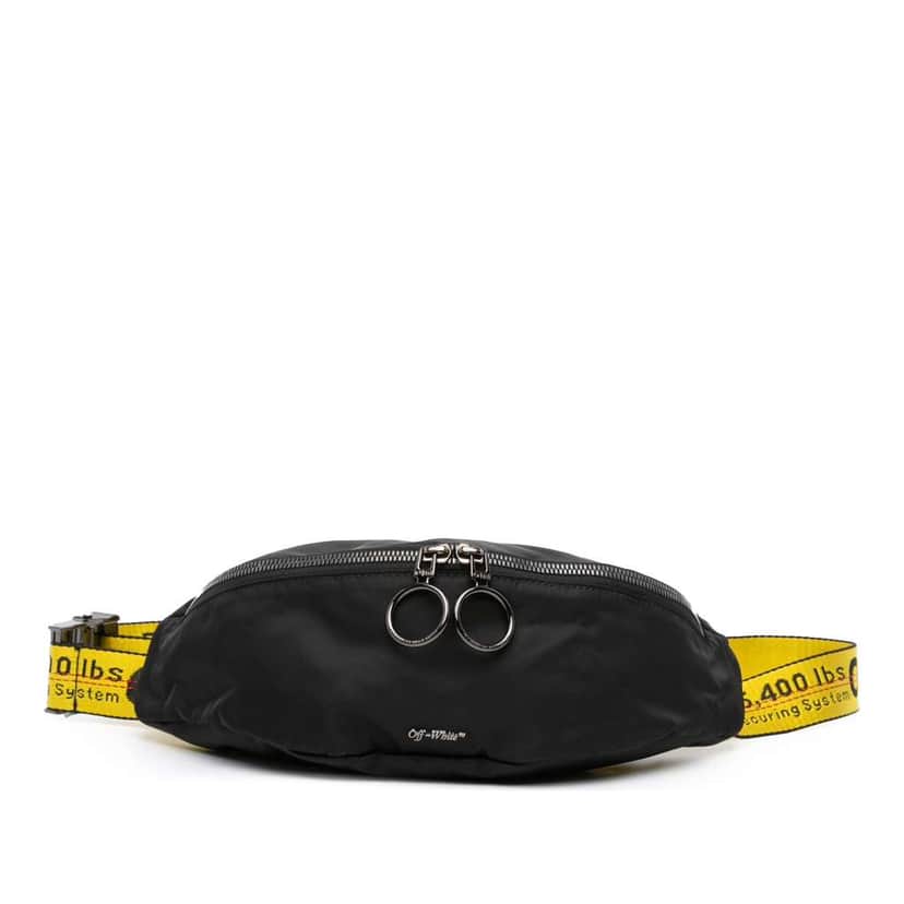 Off-white Nylon Basic Belt Bag Black Good condition - Front View