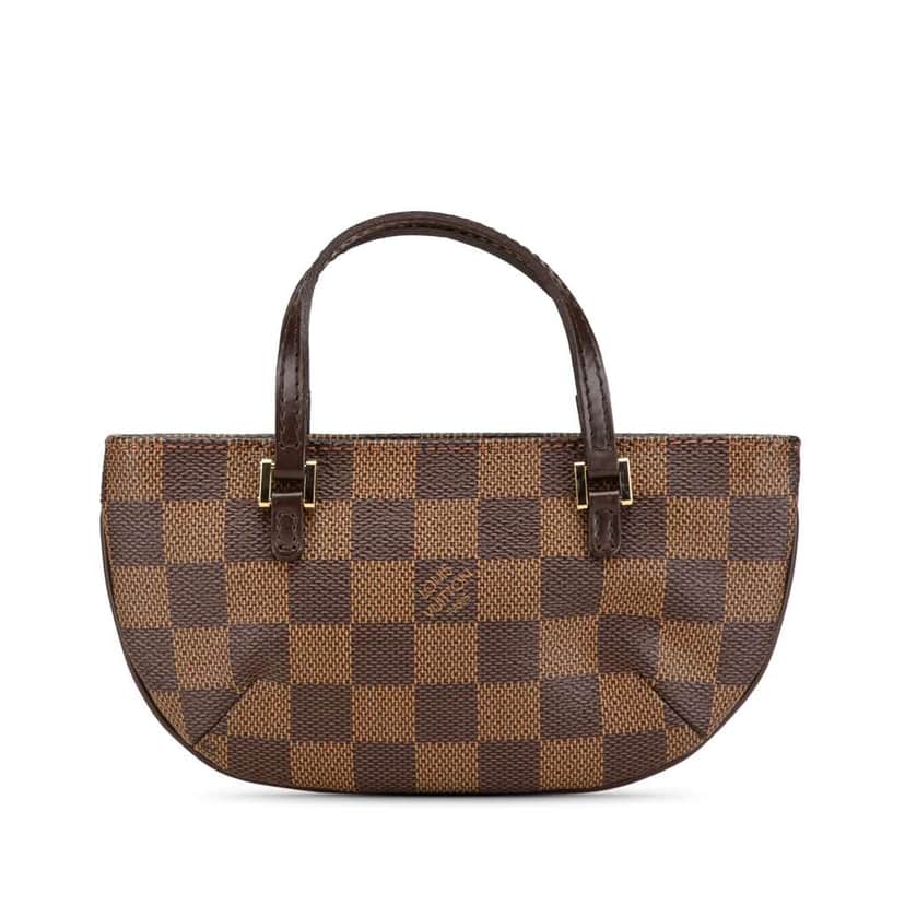Louis Vuitton Damier Ebene Manosque Pochette Brown Canvas Good condition - Front View