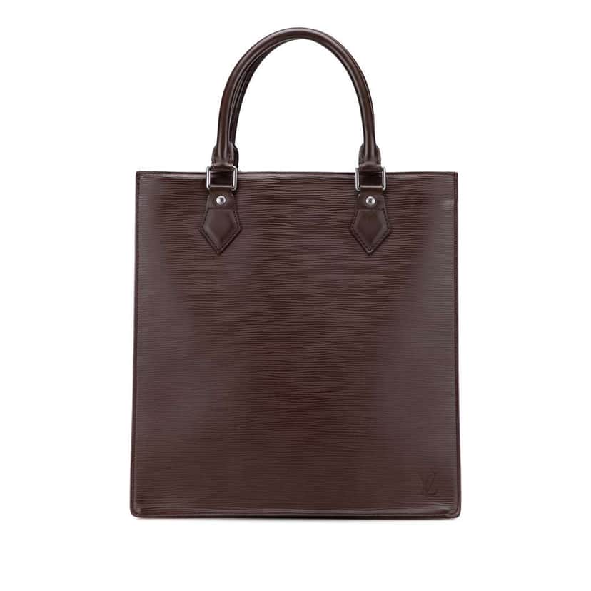 Louis Vuitton Epi Sac Plat PM Brown Leather Very good condition - Front View