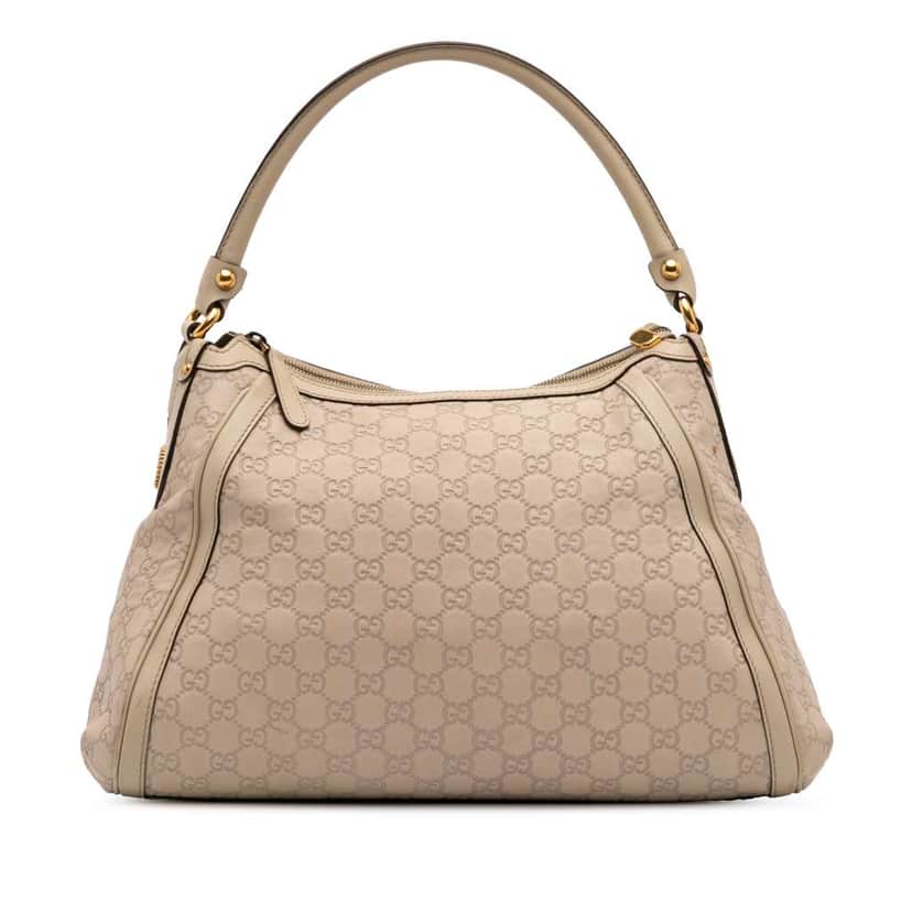 Gucci Guccissima Scarlett Shoulder Bag Brown Leather Good condition - Front View