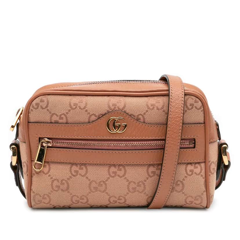 Gucci Mini GG Canvas Ophidia Crossbody Pink Canvas Good condition - Front View
