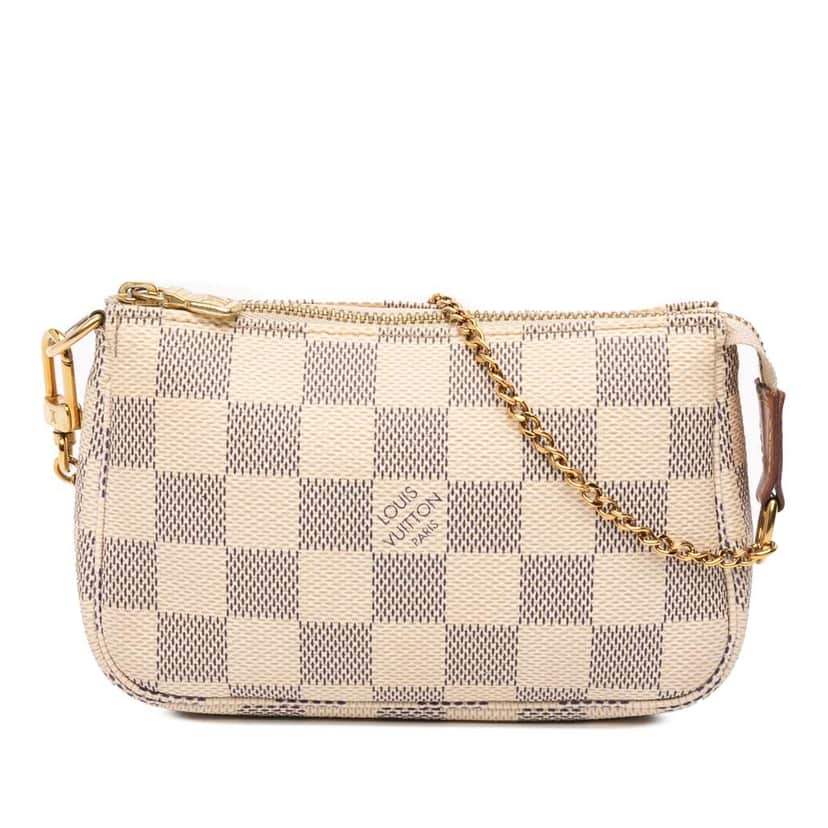 Louis Vuitton Damier Azur Mini Pochette Accessoires White Good condition - Front View