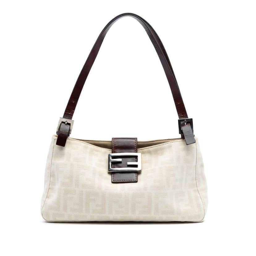 Fendi Zucca Canvas Shoulder Bag Brown Canvas Good condition - Front View