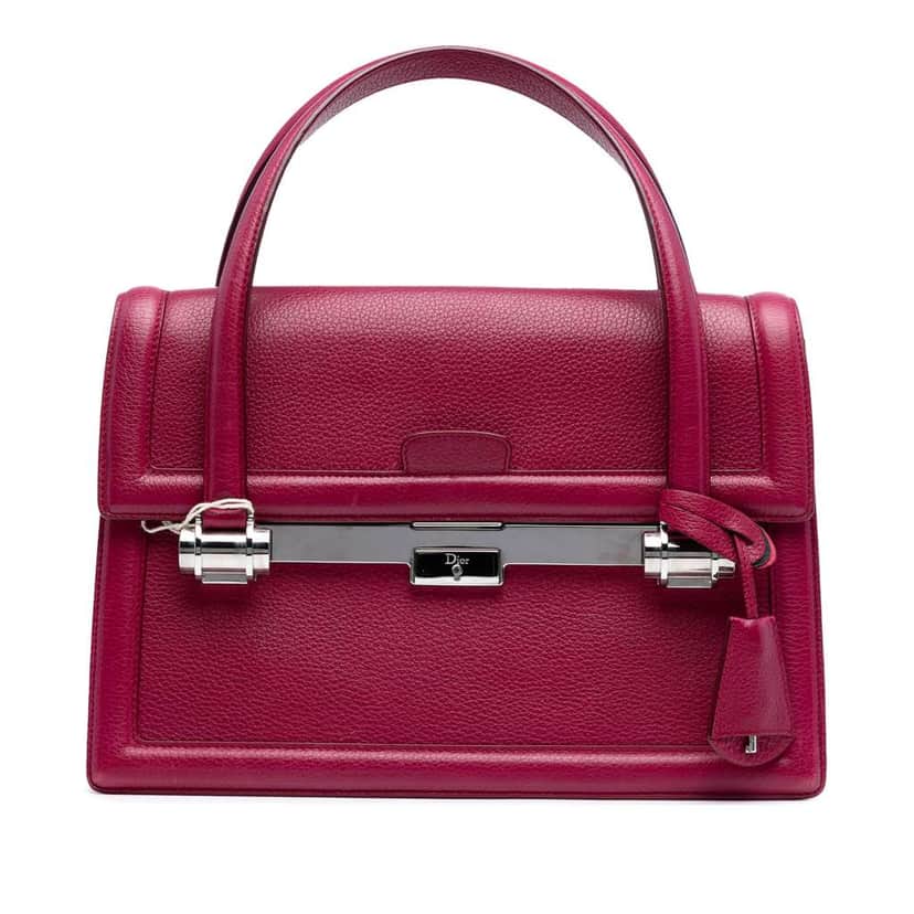 Dior Leather Mitzah Handbag Pink Leather Good condition - Front View