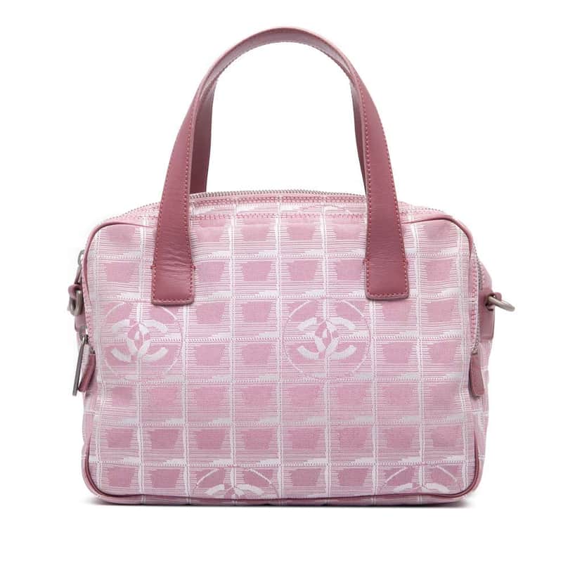Chanel New Travel Line Nylon Satchel Pink Good condition - Front View