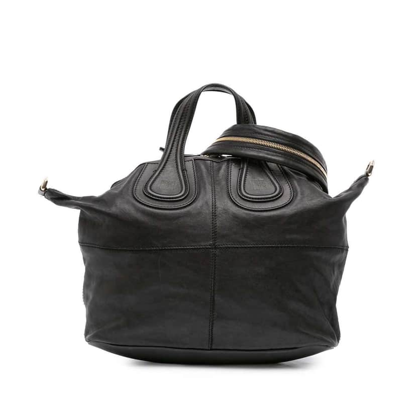 Givenchy Medium Lambskin Nightingale Satchel Black Leather Good condition - Front View