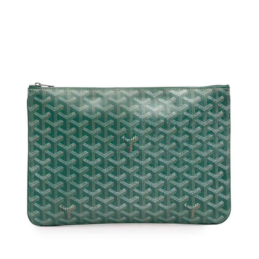 Goyard Goyardine Senat MM Green Canvas Good condition - Front View