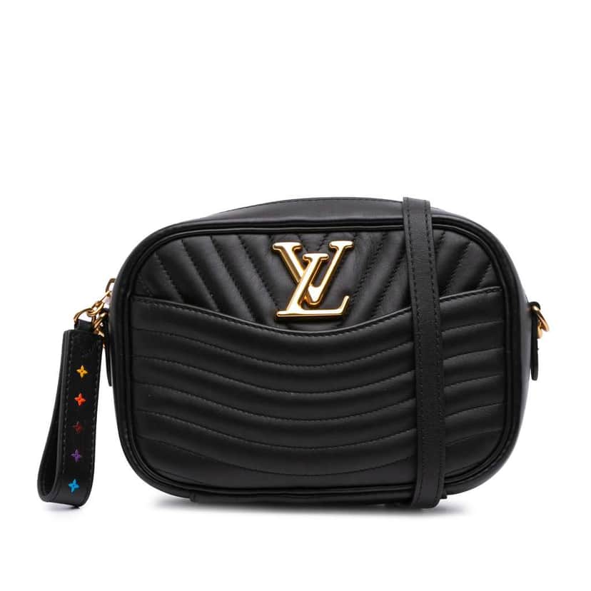 Louis Vuitton New Wave Camera Bag Black Leather Good condition - Front View