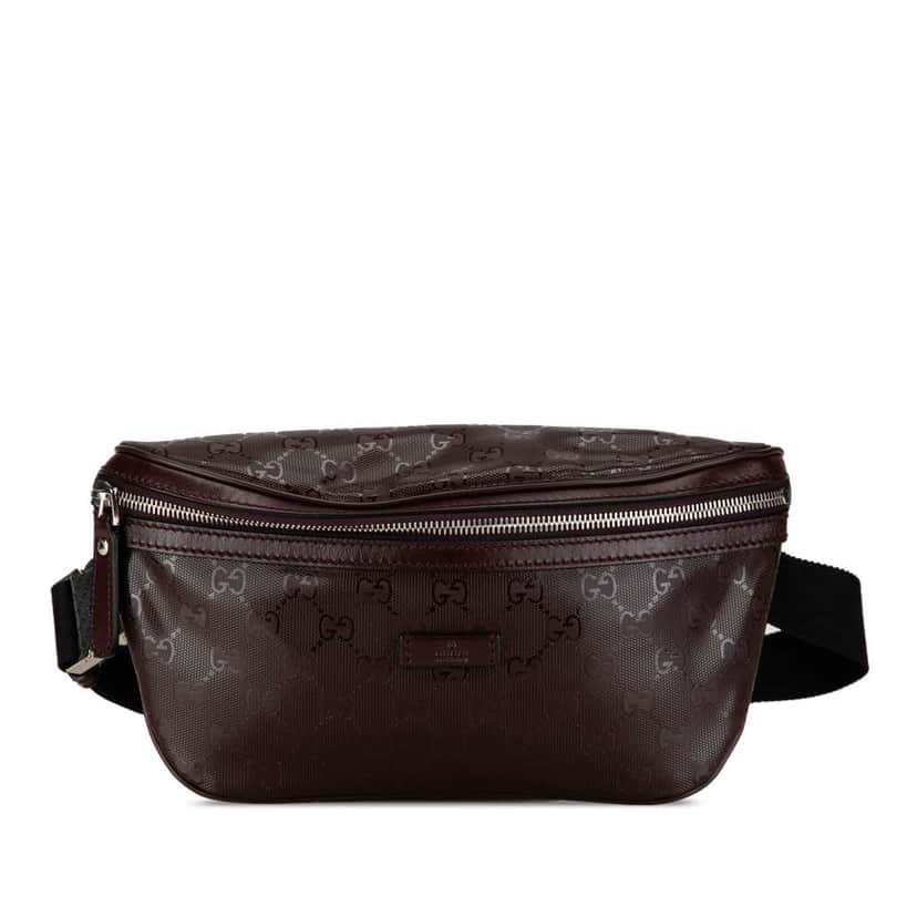 Gucci GG Imprime Belt Bag Red Canvas Good condition - Front View