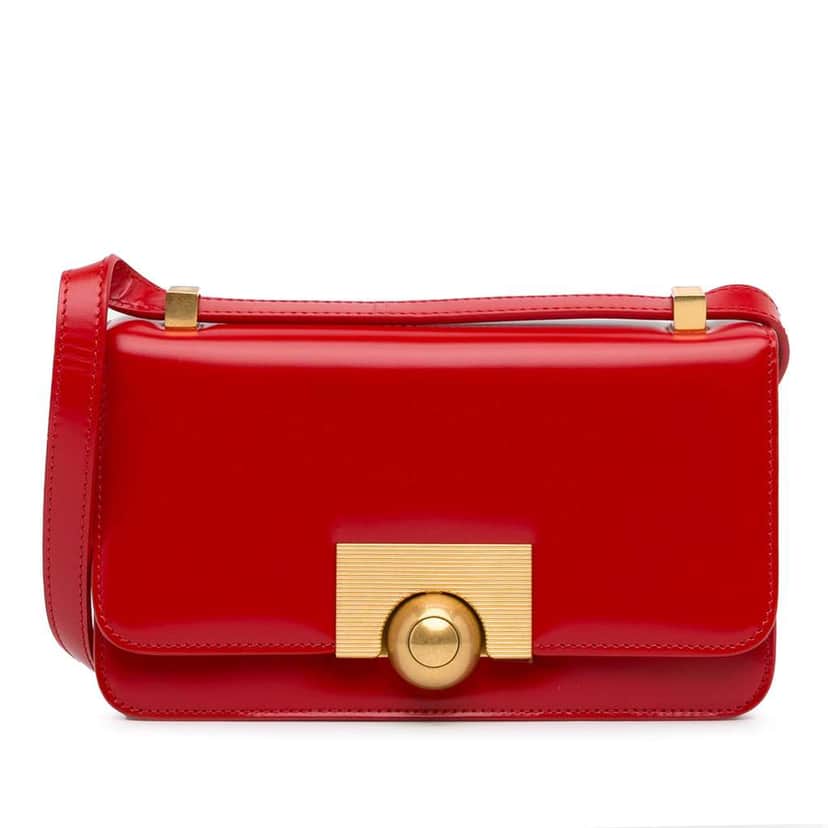 Bottega Veneta Mini BV Classic Crossbody Red Leather Good condition - Front View