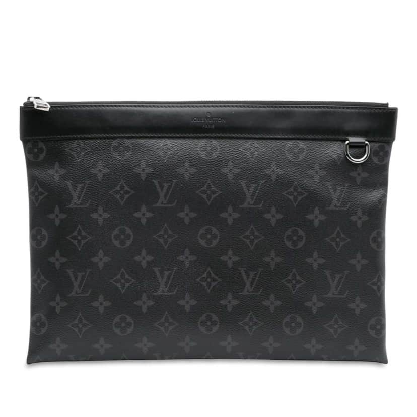 Louis Vuitton Monogram Eclipse Discovery Pochette GM Black Good condition - Front View
