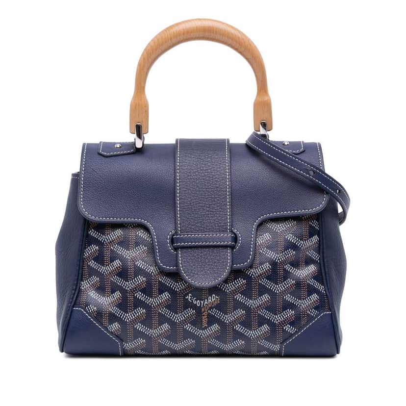 Goyard Mini Goyardine Saigon Souple Blue Canvas Good condition - Front View