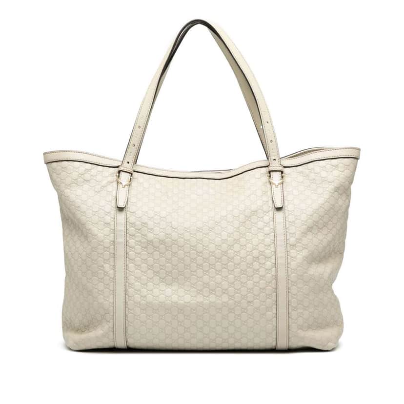 Gucci Microguccissima Nice Tote White Leather Good condition - Front View