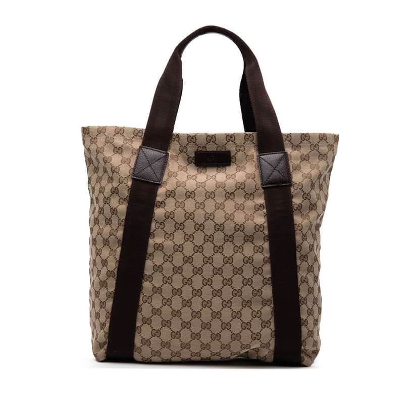 Gucci GG Canvas Tote Brown Canvas Good condition - Front View