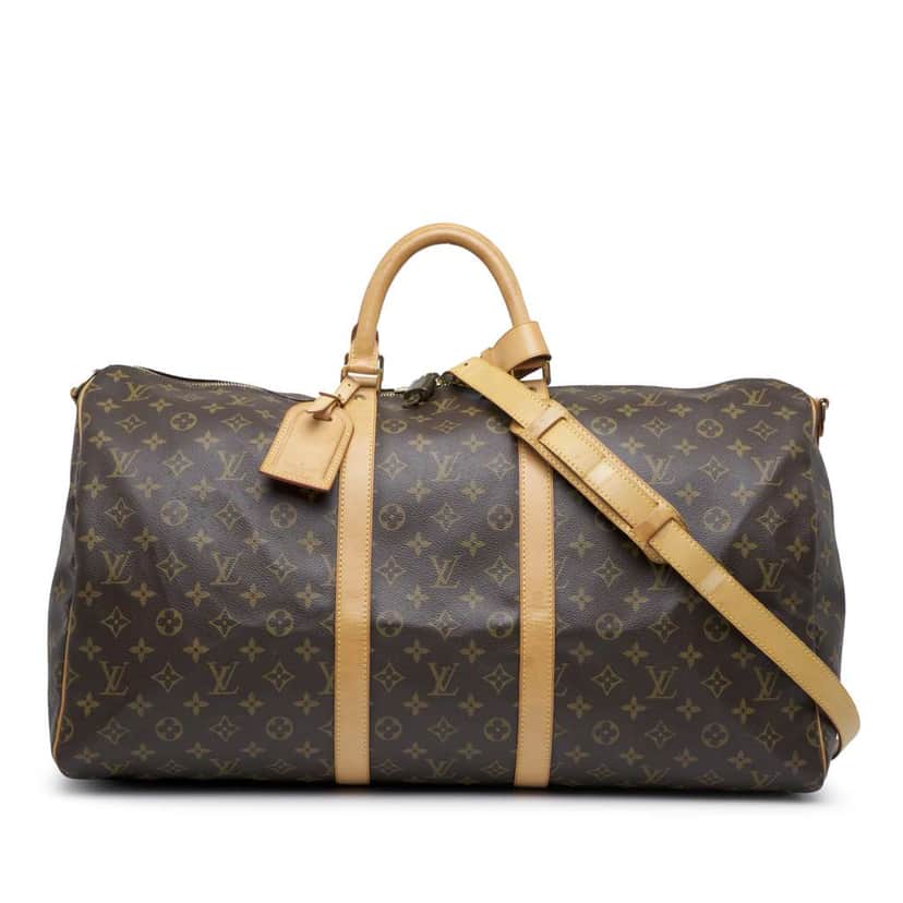 Louis Vuitton Monogram Keepall Bandouliere 55 Brown Good condition - Front View